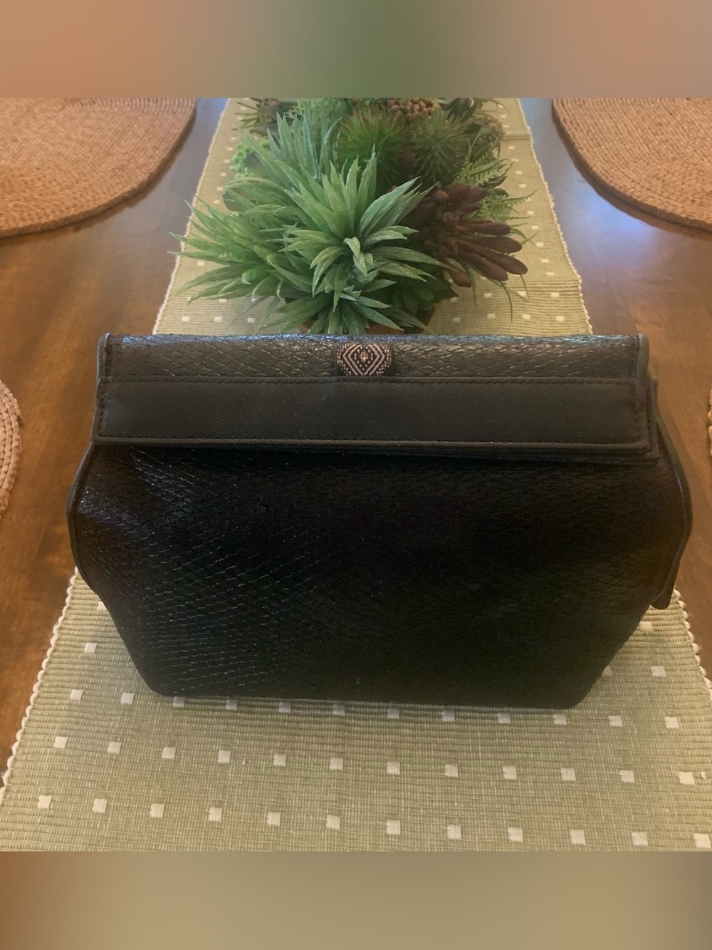 Henry Charles Large Black Deluxe Cosmetic Bag/Clutch